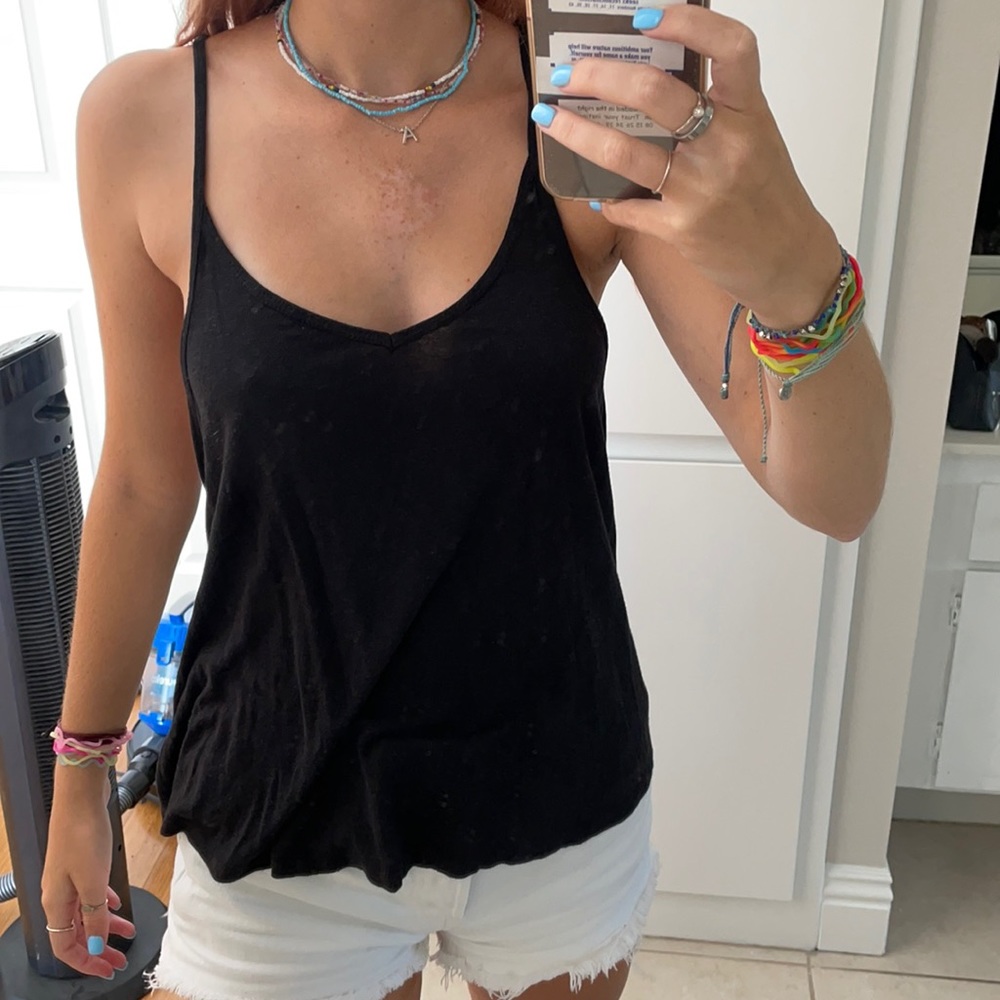 black tank top